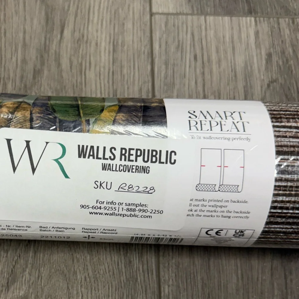 New! Brown Textured Faux Grasscloth Effect Wallpaper Walls Republic SKU R8228